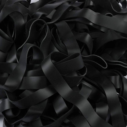 JAM PAPER Durable Rubber Bands - Size 107 - Black Multi-Purpose Rubberbands - 50/Pack