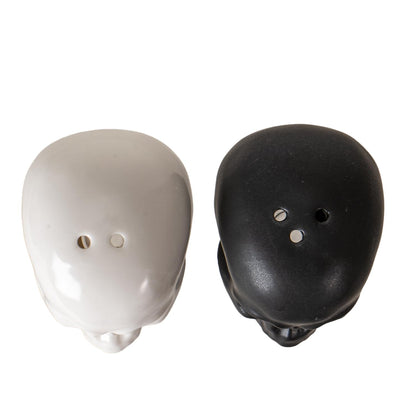 Pacific Giftware Gothic Skull Salt and Pepper Shaker Set Black and White Ceramic Kitchen Tabletop Decor Halloween Horror Collectible Spooky Novelty Gift for Horror and Skull Lovers 2.36"H