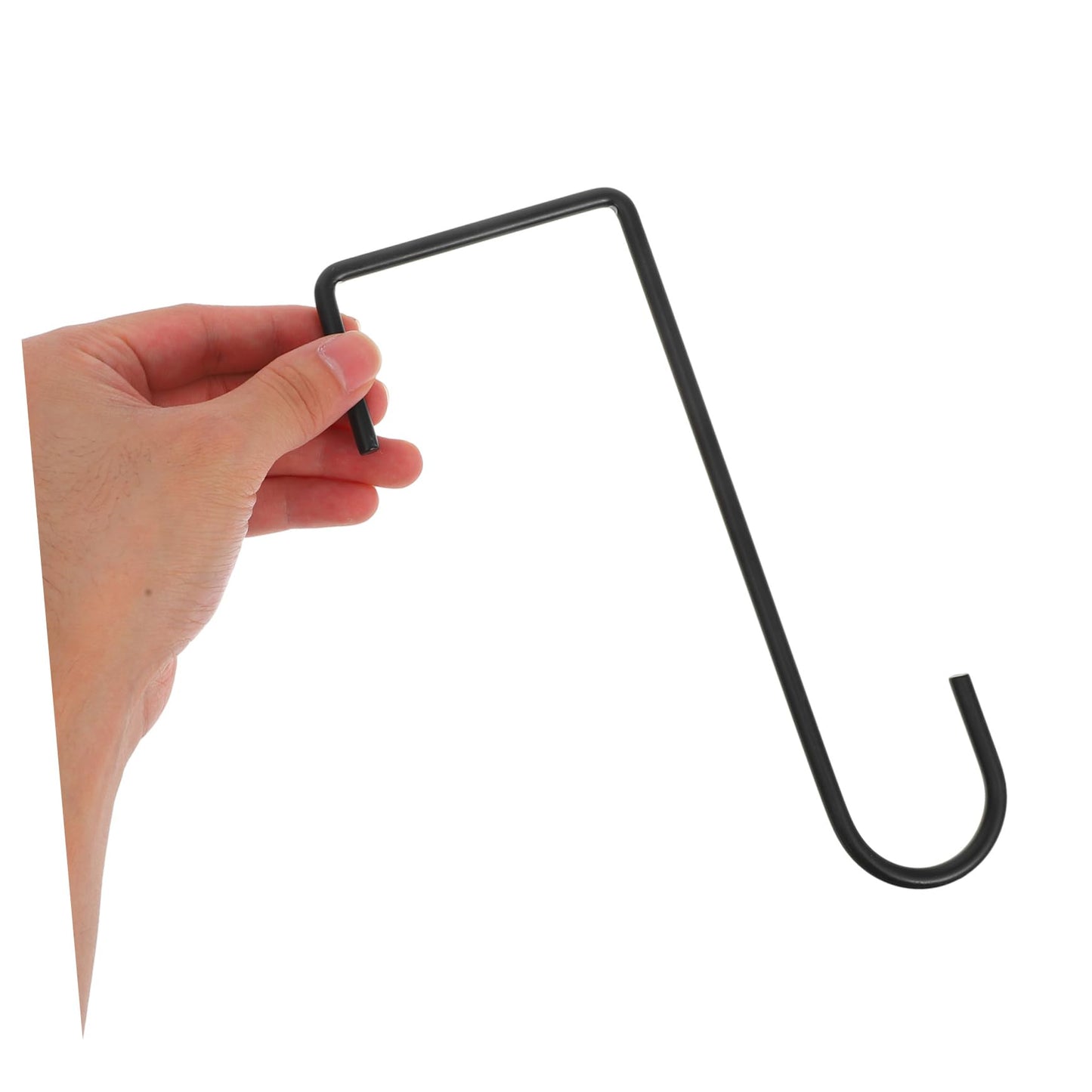 BESPORTBLE 8pcs Heavy Duty Black Fence Hooks for Hanging Plants Planters Bird Feeders Lights Easy to Install Space Saving Design for Decks Railings Gardens