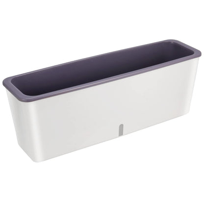SINJEUN 2 Pack Rectangular Self Watering Planter 17 x 6 Inch, Rectangular Self Watering Flower Plant Pots with Drainage Holes, Garden Window Sill Planters Flower Pot for Indoor Outdoor Use