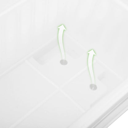 POPETPOP Window Box Planter: 2pcs Plastic Rectangular Planter Window Flower Pot Plant Pots Vegetable Planters Long Pots for Windowsill Patio Garden, 43x19cm, White