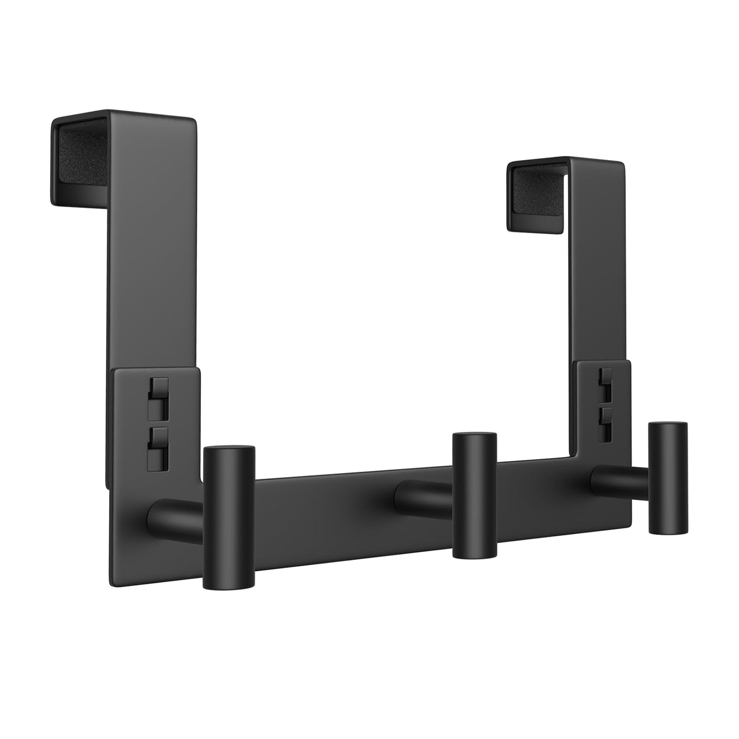 WUIVIUT Over The Door Hooks, Coat Rack Over The Door Heavy Duty Towel Rack Clothes Hanger for Bathroom liveroom Kitchen (3 Hook, Fits 1-3/4'' Thick)