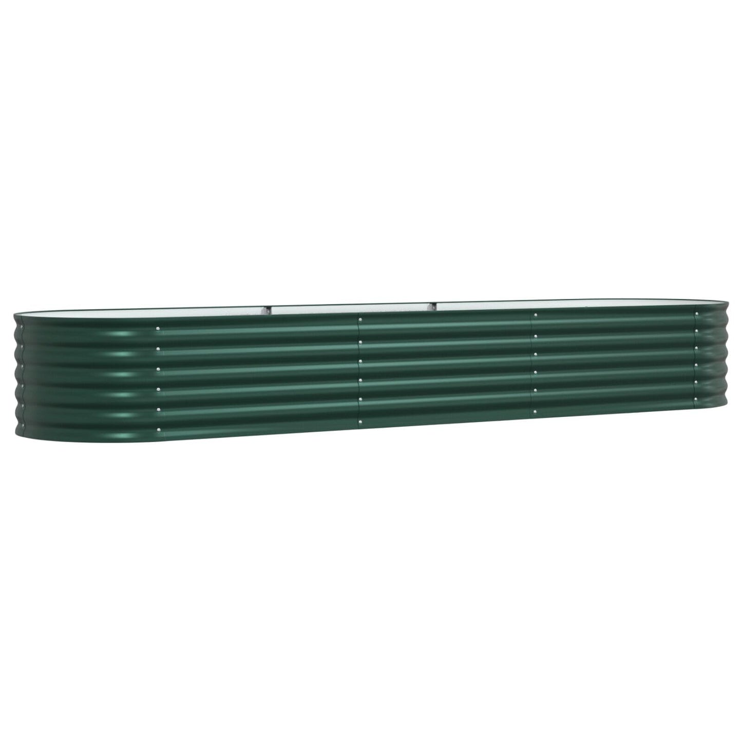 Fregramei Powder-Coated Garden Raised Bed, Metal Planter Box for Vegetables, Flowers, Herbs, Green Galvanized Steel 126 x 31.5 x 17.3 in,-609