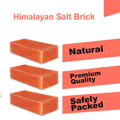 ZK Himalayan Salt Bricks 8"x4"x2" for Sauna and Spa - Extra Thick Pack of 6 Himalayan Pink Salt Tiles for Building Salt Wall, Bulk Salt Block for Home Décor & DIY Projects