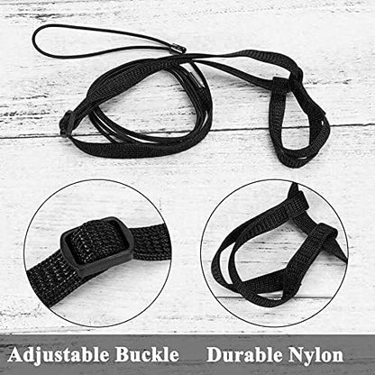 Adjustable Bird Harness and Leash,Anti-Escape Durable Nylon Parrot Harness, Flying Training Rope Parrot Leash for Small Medium Large Breed Parrots Fits Chest Under 20'', Black M