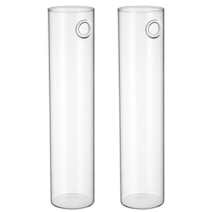 Angoily Wall Mounted Flower Vase Glass Tube Propagation Station 2pcs Hanging Terrarium Indoor Planter for Hydroponic Plants Modern Home Décor