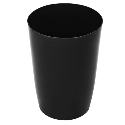 Mini Waste Basket - Durable Small Plastic Garbage Trash Can Bin - Lidless Open-Top, Slim Profile for Compact Spaces - Suitable for Home, Bathroom, Office, Bedroom, Kitchen and More, Black