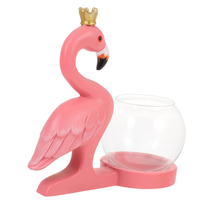 UKCOCO Flamingo Hydroponic Glass Vase Decorative Desktop Plant Terrarium for Air Plants Pothos Vine Shelf Centerpiece Home Office Living Decor