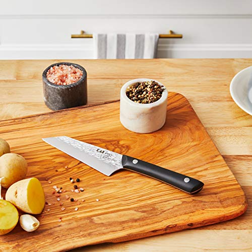 Kai PRO 6" Chef’s Knife, Hand Sharpened Kitchen Knife for Professional and Home Chefs, Japanese AUS6M Stainless Steel Blade, Full-Tang POM Handle, NSF Certified