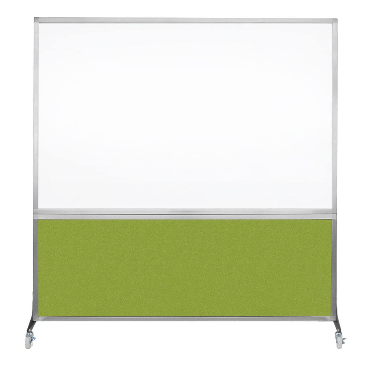 DivideWrite Mobile Whiteboard | Double Sided Dry Erase Board | Portable Office Cubicle Partition | Display for Classrooms, Conference Rooms, Meeting Areas and More | Red Fabric 4' Wide X 6' Tall