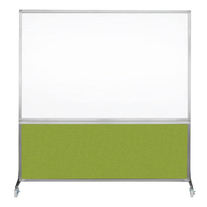 DivideWrite Mobile Whiteboard | Double Sided Dry Erase Board | Portable Office Cubicle Partition | Display for Classrooms, Conference Rooms, Meeting Areas and More | Charcoal Gray 5' Wide X 6' Tall