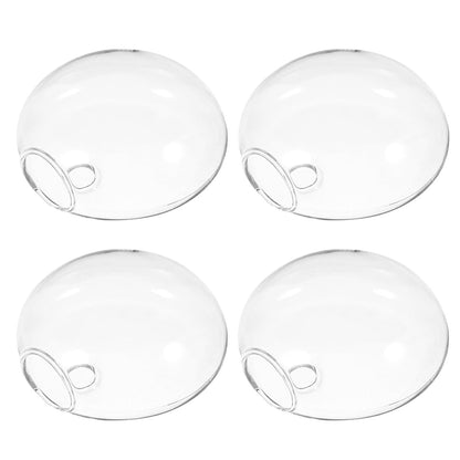 FOMIYES 4pcs Wall Hanging Glass Hydroponic Vase Set, Flat Glass Terrarium Containers for Indoor and Outdoor Plant Propagation and Home Décor