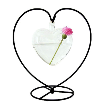 YY YEARCHY Ornament Display Stand Heart Shaped Hook Rack Holder for Hanging Glass Globe Pot Terrarium Witch Ball Home Christmas Wedding Decoration Creative Gift (2, 11“x10.2"x5.9")