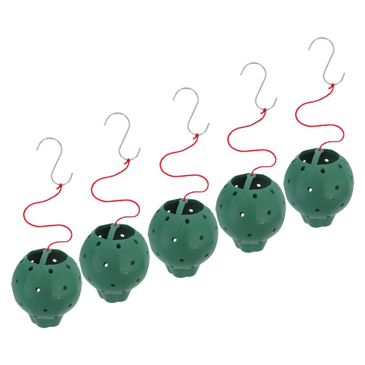 UTHCLO 5pcs Plastic Hanging Plant Pots with Multi-Opening Design for Succulent, Indoor and Outdoor Use, Strawberry Jar Style Seedling Containers for Patio Gardening