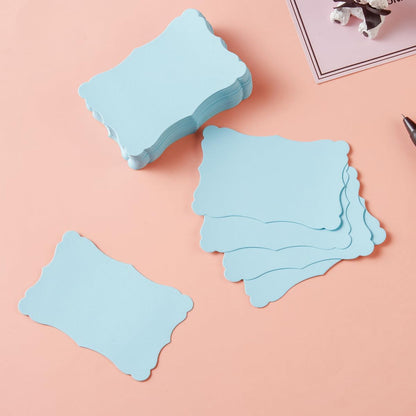 120 Pieces Small Mini Business Cards Vintage Assorted Colors Blank Note Cards Gift Word Card for Business Cards, Gift Cards (Light Blue, 3.66x 2.36 inches)