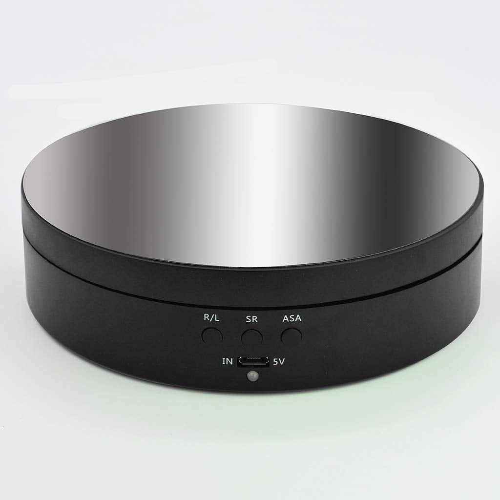 Pjeghbvop 360 Degree Motorized Rotating Display Stand Automatic Platform Adjustable Electric Display Turntable Cake Turntable