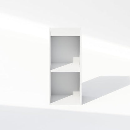 Furinno Reed 2-Tier Closet Organizers and Storage, Closet Organizer, Open Shelf Closet Storage, for Wardrobe, Bedroom, Living Room, 10-Inch Width, White