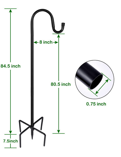 Ottsuls Shepherd-Hooks Adjustable for Bird-Feeder Lantern Plant-Hook Garden-Stake - Plant Stand Hanger for Outdoor Flower Basket, Bird Feeder Hanger Weddings Decor
