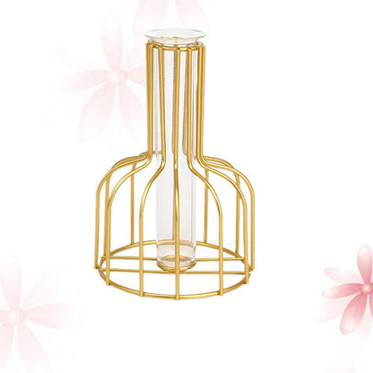 1pc Planter Bulb Desktop Planter Vase Flower Vase Glass Tube Glass s Desktop Plant Terrarium Dinner Table Decor Plants Decor Iron Crafts Birthday Present Dining Table