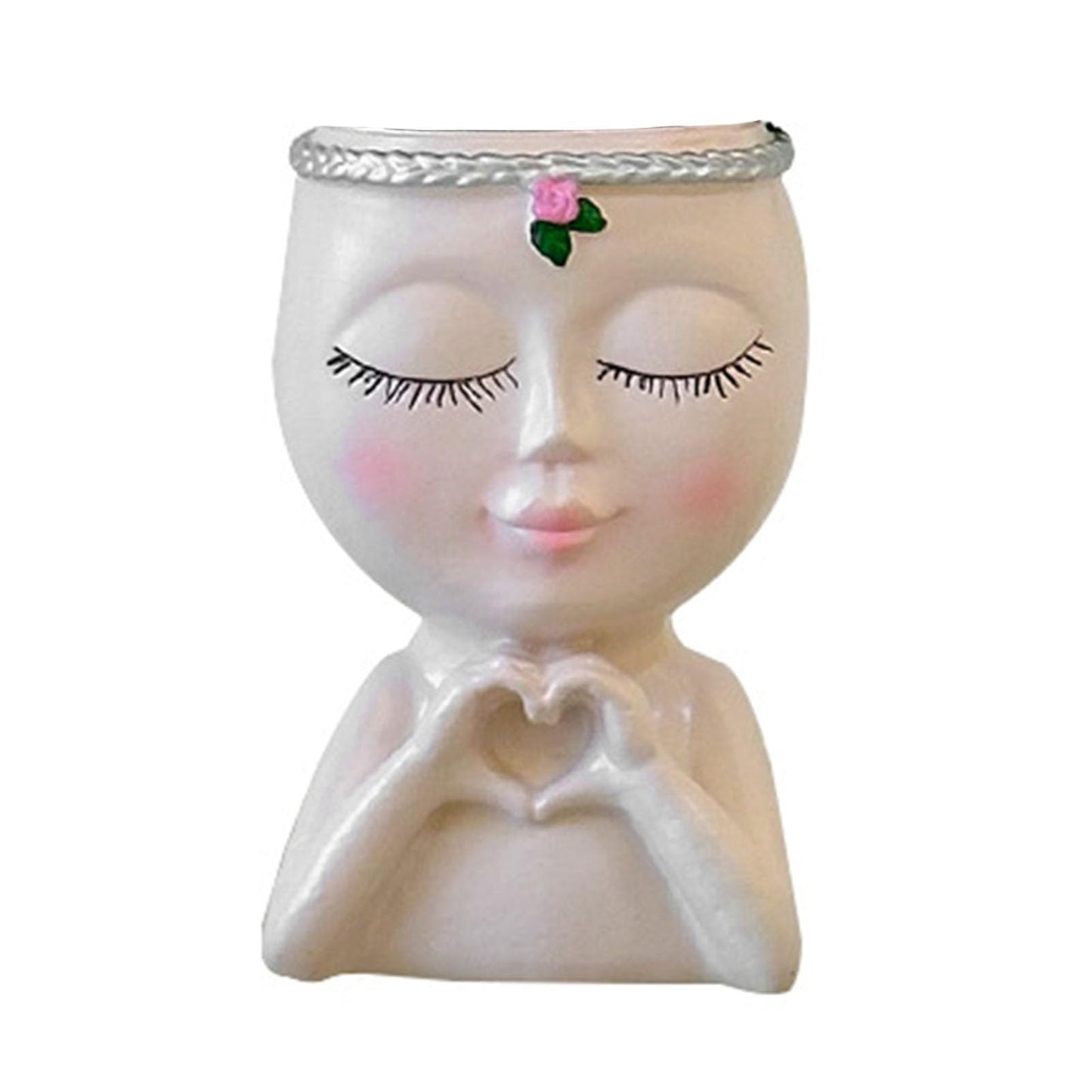 Face Planters Pot Head Unique Face Flower Pot Head Planter for Indoor Plants Cute Small Succulents Pot Indoor Plant Pot with Drainage,Funny-Face-Flower Pot Plant Pots for Outdoor Garden Home Decor B