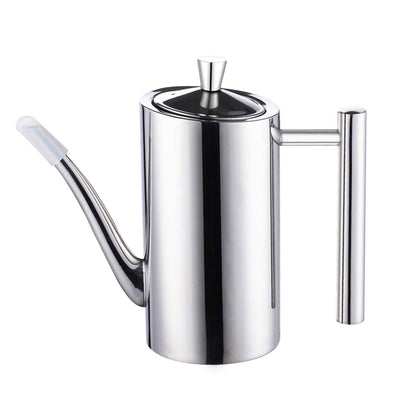 Sumerflos Olive Oil Dispenser Bottle Stainless Steel, 500ml/17oz Drip-Free Pouring Oil Pot Storage Container for Salad and Kitchen Cooking