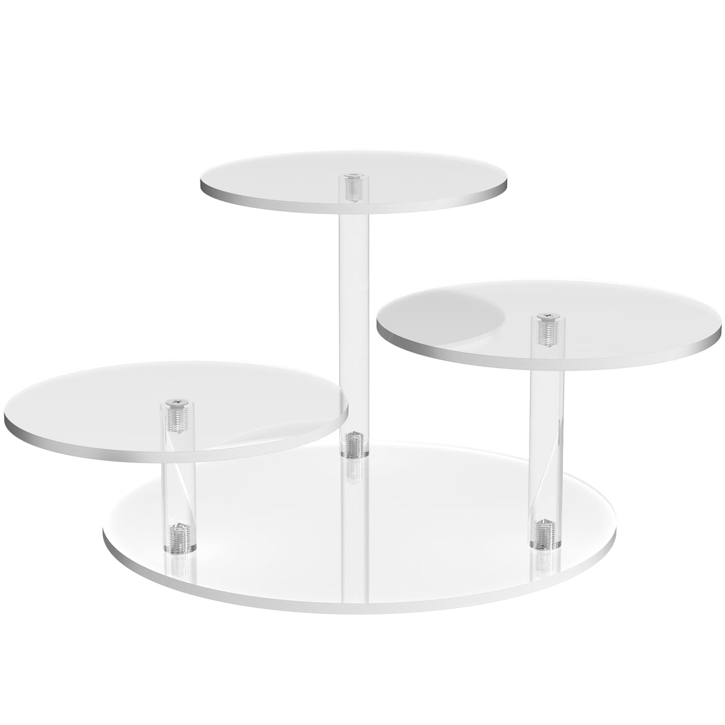 NiHome Clear Acrylic Display Stand for LEGO Botanical Collection Sets, Multi-Tier Showcase Figurine Display Shelf Riser for Collectibles and Room Decor, Perfume Riser Holder, Tabletop Plant Stand