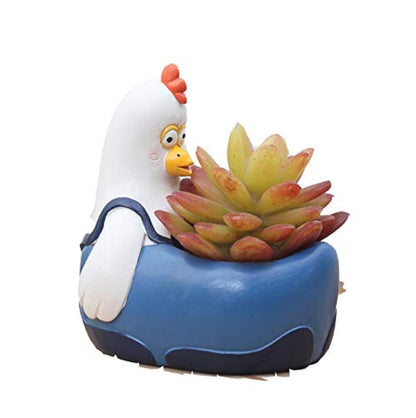 NWFashion Cute Animal Plastic Stute Plant/Flower/Succulent Planting Standing Pot Planter