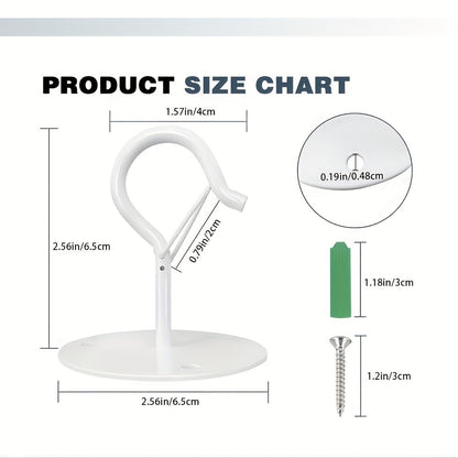 Taeekiy 2 Pcs White Ceilling Hooks for Hanging Plants Holder with Safety Buckle,Ceiling Decor Hook Heavy Duty,Metal Plant Hanger Indoor&Outdoor.Hooks for Hanging Plants,Wind Chime,Bird Feeders (White)