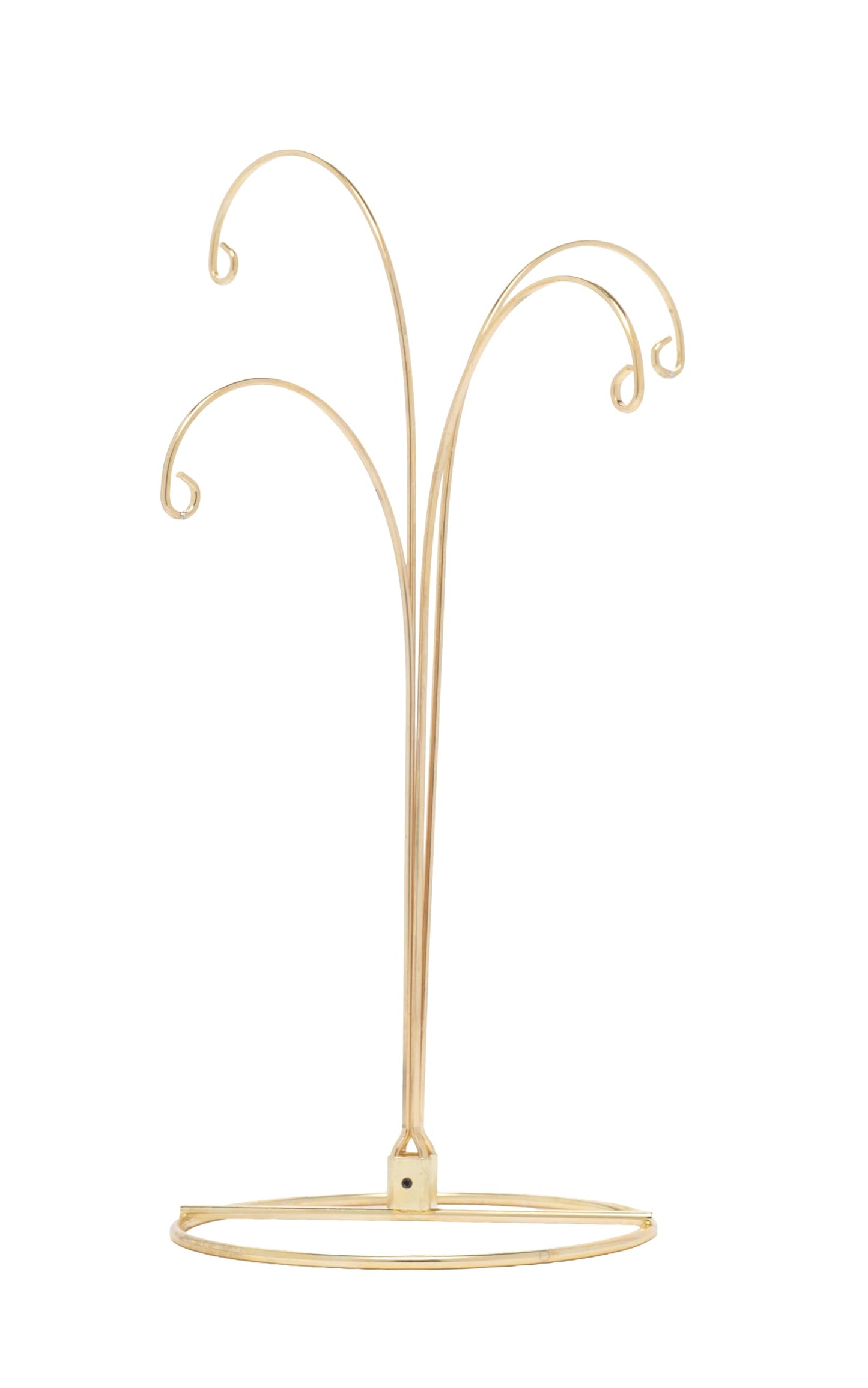 Creative Hobbies 2 Pack of Metal Ornament Display Stands – 12″ Tall with Four Hooks at Varying Heights for Christmas Ornaments and Keepsakes (Gold)
