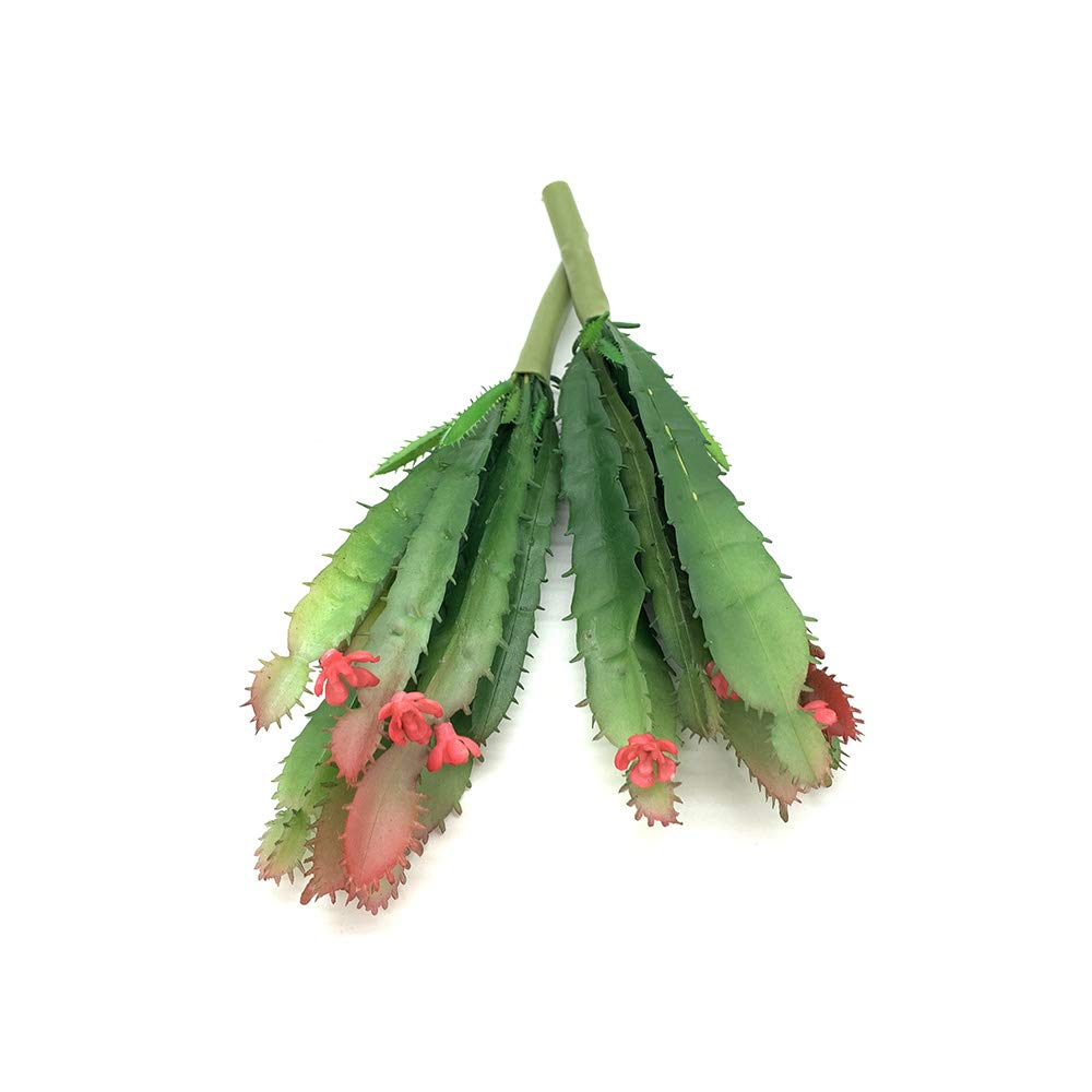 EBUYOM 2 PCS Mini Artificial Succulents Plants Unpotted Faux Cactus Fake Succulent Bouquet Arrangements Faux Plants DIY for Garden Decor Home Decoration Greenery Set (Mini Cactus)