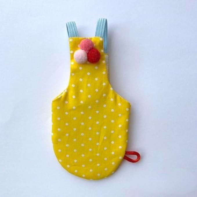 Bird Flight Suits Diapers, Parrot Flight Suits Diapers for Monk Parakeets, Cockatiels Flight Suits, Parrot Clothes, Bird Training Nappy Suit Liners Clothes (Yellow,Lovebird)