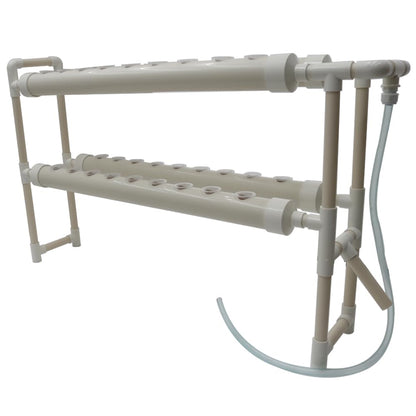 EQCOTWEA Wall-Mounted Hydroponic Grow Kit 36 Plant Sites Hydroponics Planting System 4 PVC Pipes Hydroponic Gardening Indoor System with 110V Water Pump,Planting Sponge,Hose