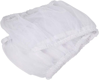 Birdcage Nylon Mesh Net Cover Guard Pet Birds Parrot Cage Seed Catcher Soft Ventilated Birdcage Skirt M Size(White)