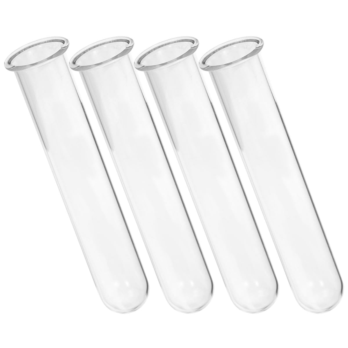 Uonlytech 4pcs Glass Plant Propagation Test Tubes Vases Hydroponic Flower Holder 2.5x3x18cm Glass Tubes for Desktop Terrarium and Plant Rooting