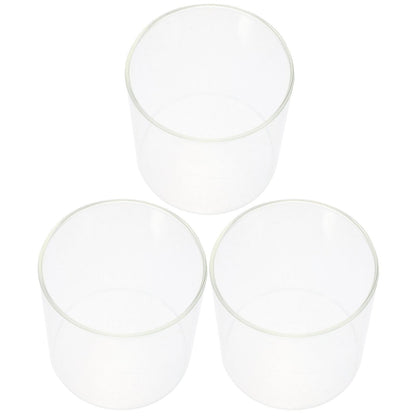 Beaupretty 3pcs Cylinder Hydroponic Flower Vase Glass Bowl 10x10cm Glass Fish Tank Plant Terrarium Indoor Decorative Flower Container