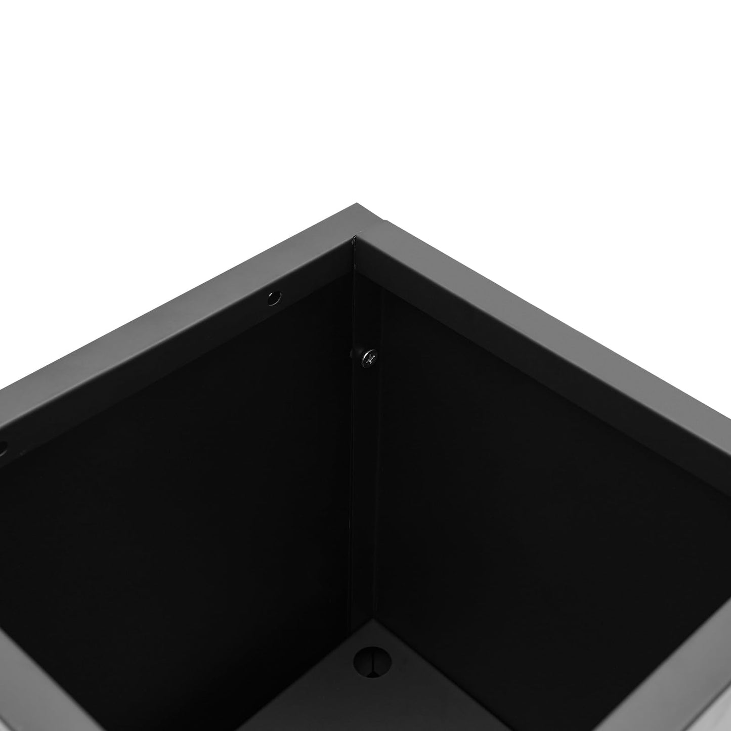 Pinelicorn Tall Square Metal Planter with Removable Insert Shelf 14" L x14 W x 30" H, Outdoor Planters with Drainage Holes, Heavy Duty Steel Flower Pots for Patio, Yard, Garden