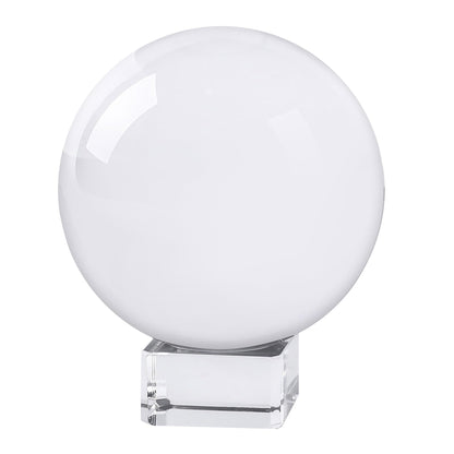 Modaier Clear Crystal Ball 80mm/3.1 inch for Fortune Teller Accessories,Halloween Decor,Magic,Feng Shui,Witchcraft,Scrying,Decorative Ball,Lensball Photography,Quartz Crystal Sphere Prop Glass Orb