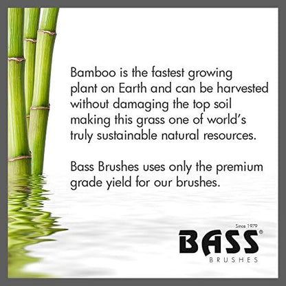 Bass Brushes | De-Matting Pet Brush | Alloy Pin | Pure Bamboo Handle | Slicker Style | Striped Finish | Model A21-SB