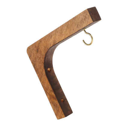 UKCOCO Wooden Plant Hangers for Indoor and Outdoor Use 2-Piece Wall Mounted Hooks for Hanging Plants Heavy Duty Support