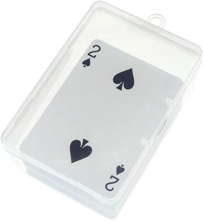 Plastic UNO Card Case Box Holder, High Capacity Playing Card Case, Clear Playing Card Box Storage Card Deck Case (NO Cards) (Set of 2)