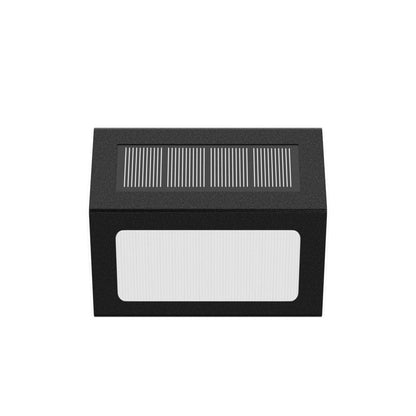 XLUX Solar Lights for Steps Decks Pathway Yard Stairs Fences, LED lamp, Rainproof, Black Metal Housing, 6 Pack