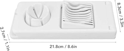 Egg Slicer Cutter, 2 in 1 Small Fruit Banana Slicer Strawberry Egg Cutter Home Kitchen Bar Tool Upgraded Egg Slicer Heavy Duty Aluminium Slicer Egg Slicer for Hard Boiled