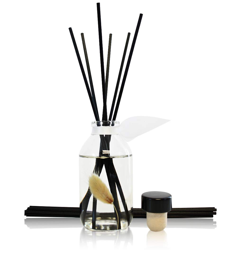 LOVSPA Reed Diffuser Set, Smoked Vanilla Scented Oil Diffuser with Sticks, Home Fragrance Accessories for Bathroom Shelf Decor, Aroma Diffusers for Home or Office Fall Decor, USA Made