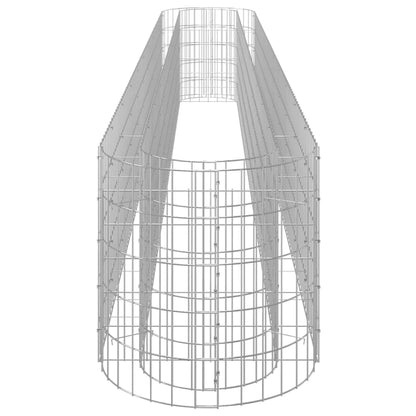 SKM Gabion Raised Bed Silver Galvanized Iron 157.5 x 19.7 x 19.7 in,Silver (Weight 52.91KG)