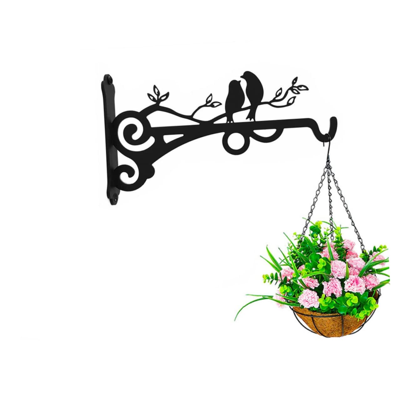 Toddmomy 2pcs Minimalist Flower Pot Holder Easy Install Balcony Garden Fence Hanging Planter