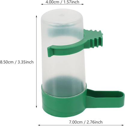 UKCOCO 10pcs Birds Water Dispenser: Automatic Plastic Bird Water Feeder for Parrots, Pigeon, Budgies, Lovebirds, Green