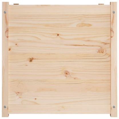 WXGTBKPR Square Garden Planter Box, 27.6 in Solid Pinewood Flower Pot for Outdoor Patio, Backyard, Deck, and Vegetable Herb Gardening
