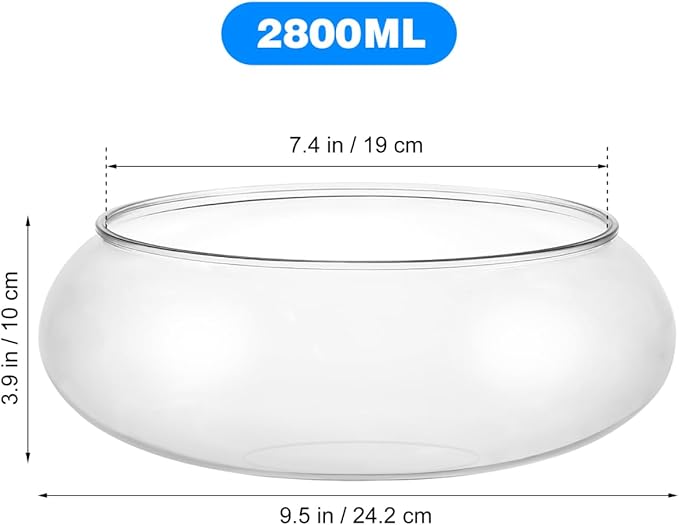 Mipcase Transparent Aquarium Tank 9.52X9.52X3.93In Desktop Fish Bowl Clear Betta Tank for Home Office Plant Decor