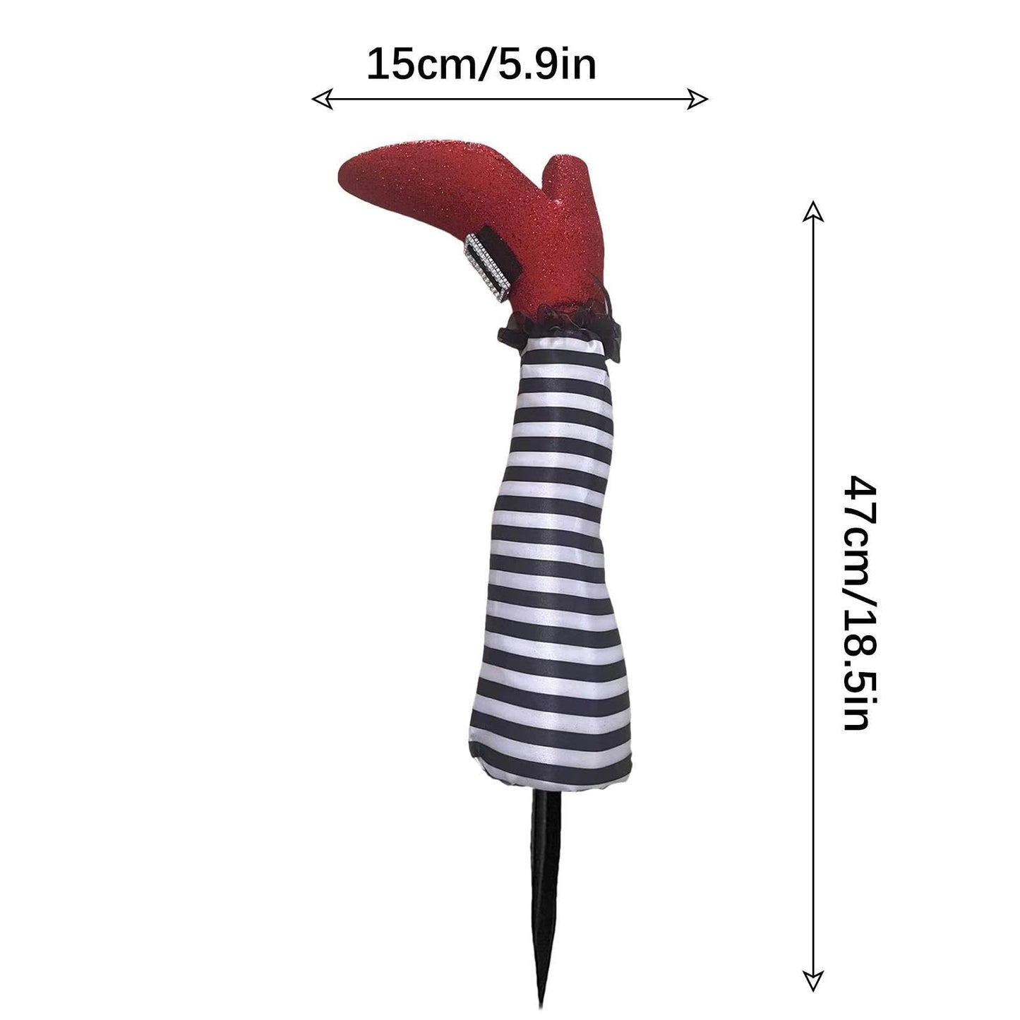 Halloween Witch Legs Yard Stakes 2 Pack 18.5 inch Wicked Witch Legs Halloween Decorations Halloween Witch Legs Props for Lawn Front Door Haunted House Decor