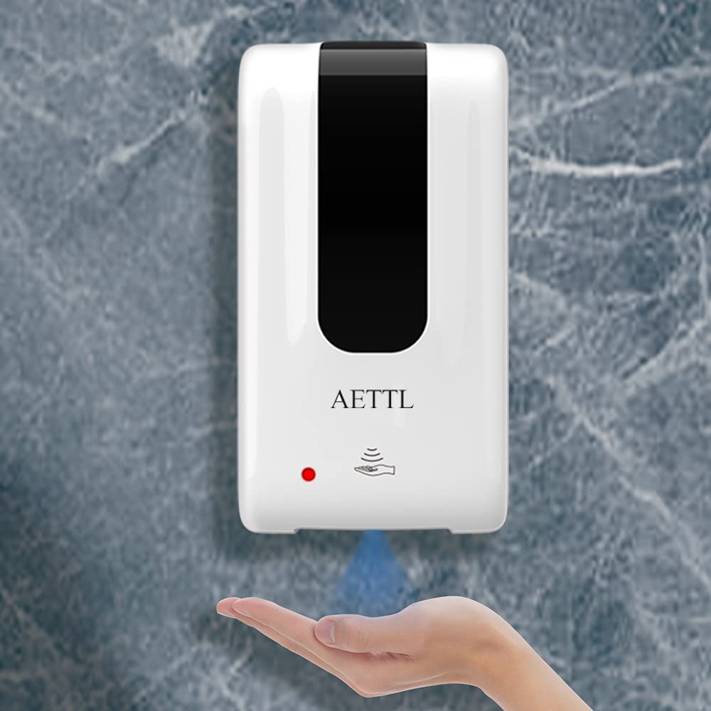 AETTL Soap Dispenser,Touchless Automatic Foaming Hand Sanitizer Dispenser Wall Mount, 40oz Motion Sensor Foam Liquid Refill Bottle Sanitizer Dispensing for Bathroom Kitchen Home